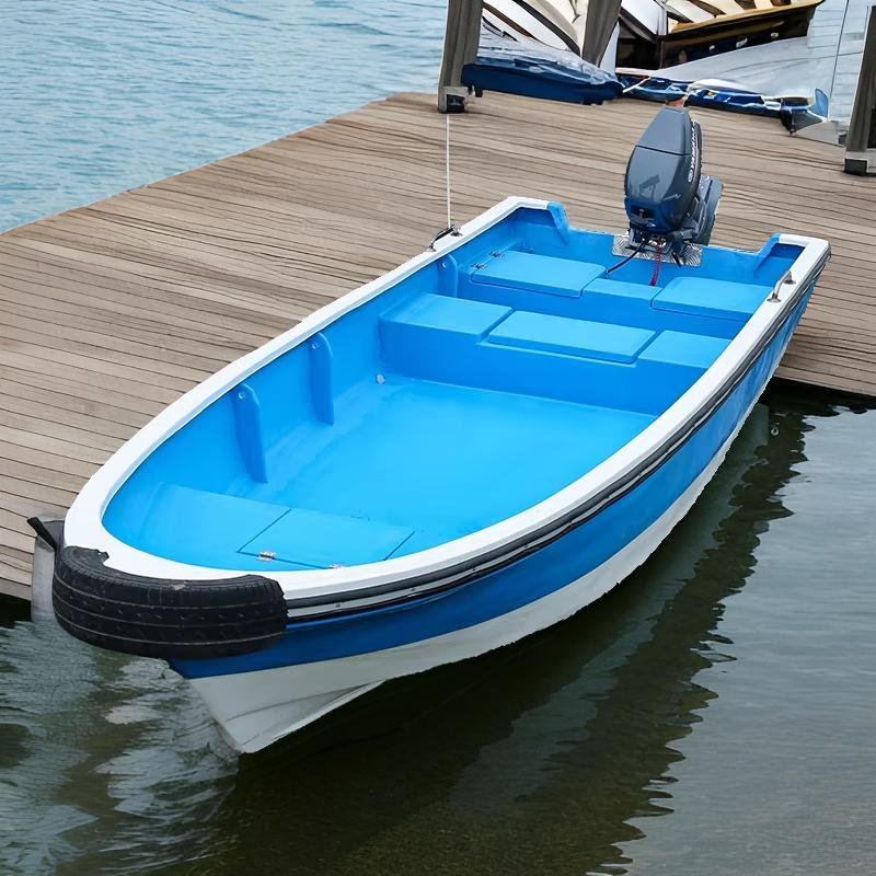 High Strength 4.9m 16ft Fiberglass Boats for Fishing Sightseeing & Cruising on the River Outboard Engine Without Engines