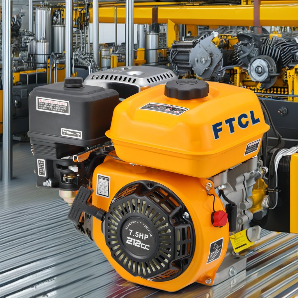 Single Cylinder 7.5hp Gasoline Engine Easy Operation Home Use Electric Starting Air-Cooled 212cc Boats Machinery Construction