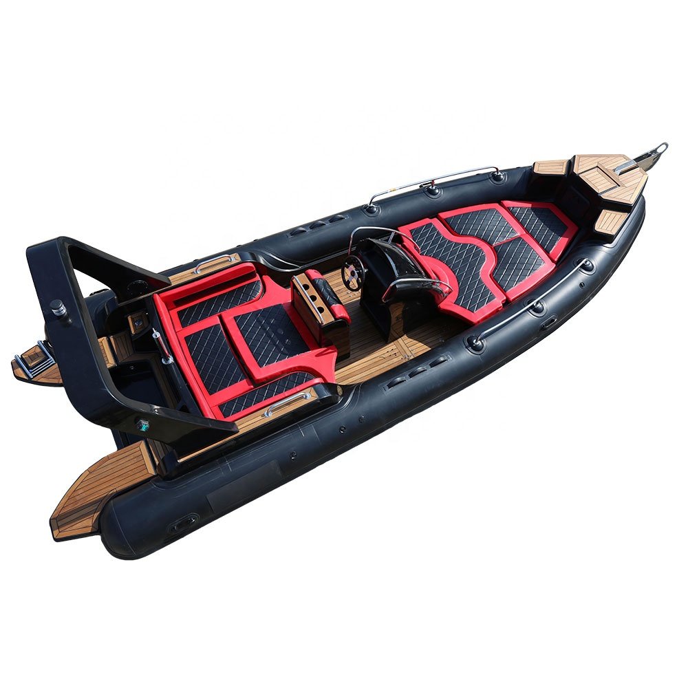 CE 23ft Yachat RIB 700 Fiberglass Hypalon Inflatable Fishing Rowing Boat With Engine for Sale
