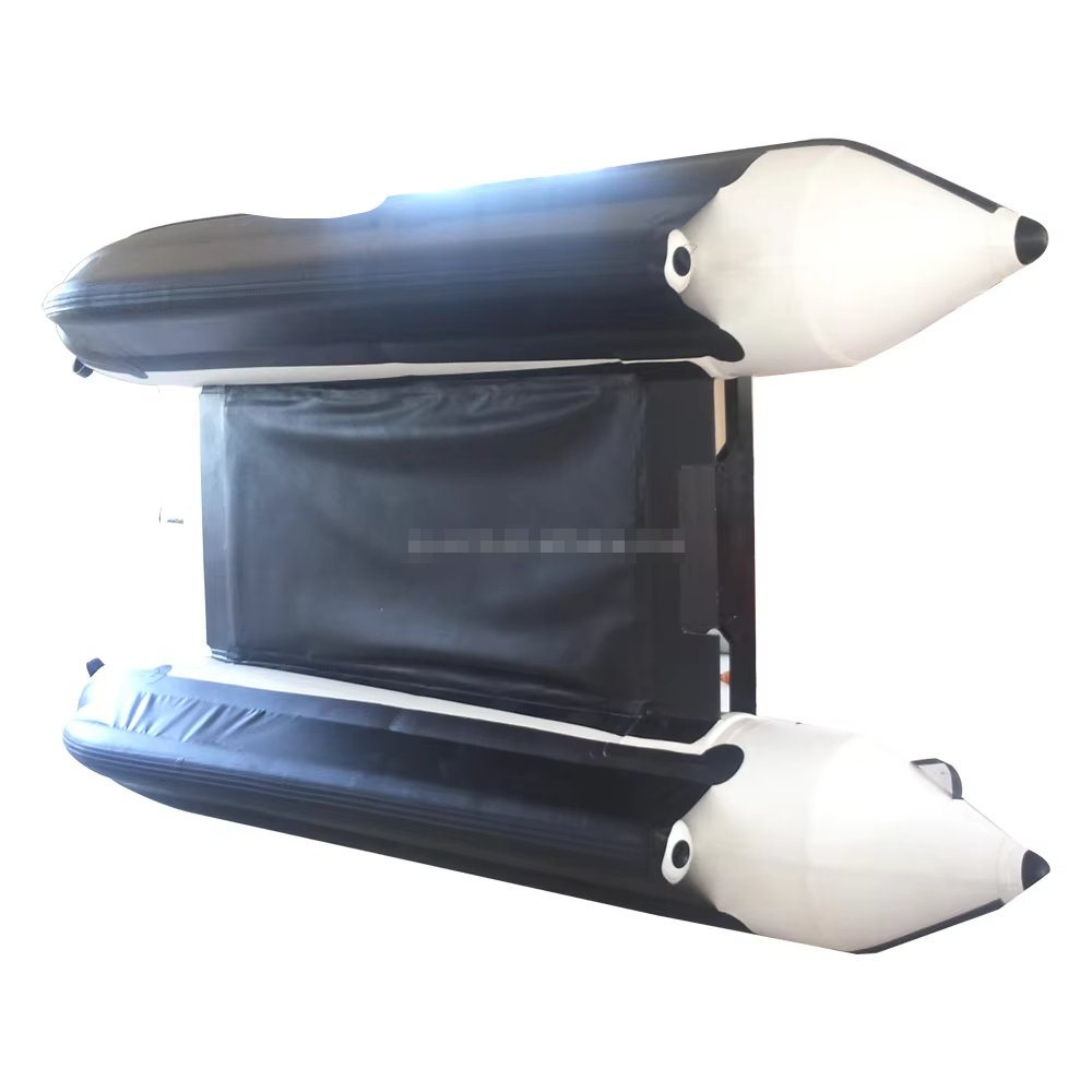 CNWAGNER High-Speed Sport Yacht Aluminum Hull Catamaran Inflatable Boats with Outboard Engine Fiberglass Hull Material