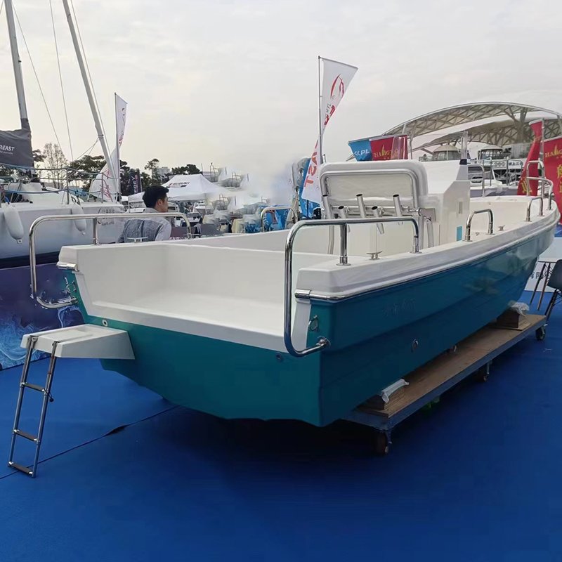 2025 New Direct Factory 23ft Fiberglass Boat Hot Selling With T Top Outboard Engine for Tuna Fishing