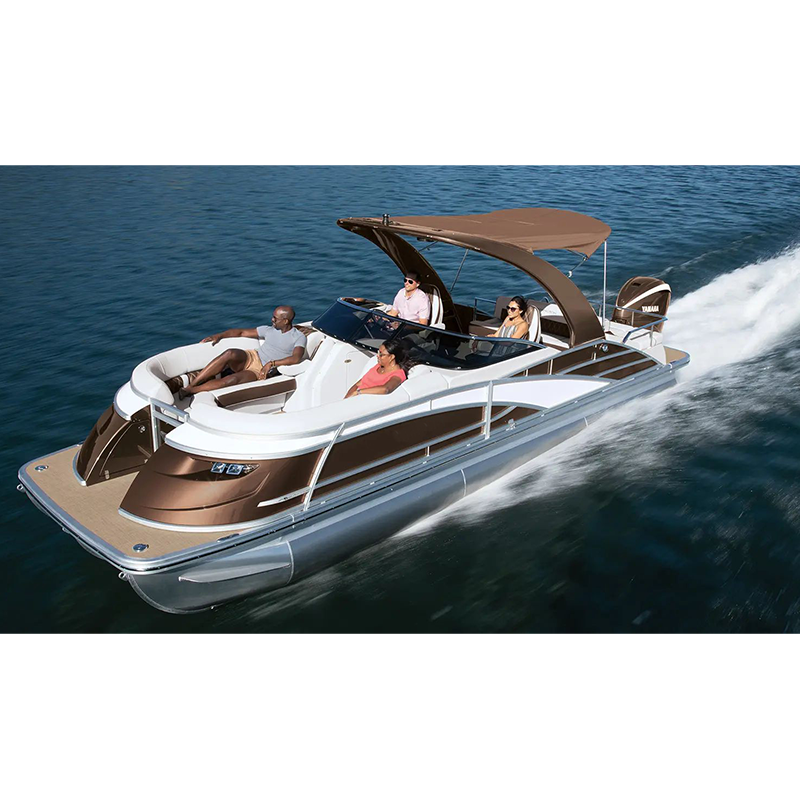 Party Boat Pontoon 6 Person Speed Boat Private Luxury Yacht Luxury Tritoon Fiberglass Aluminium Boat with Engine