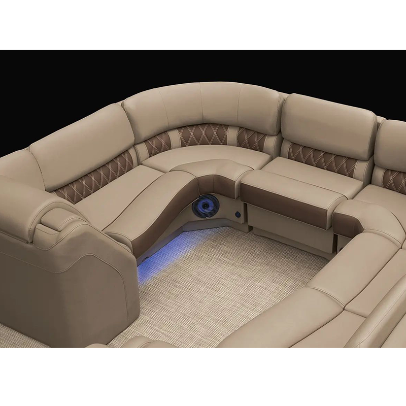 Party Boat Pontoon 6 Person Speed Boat Private Luxury Yacht Luxury Tritoon Fiberglass Aluminium Boat with Engine