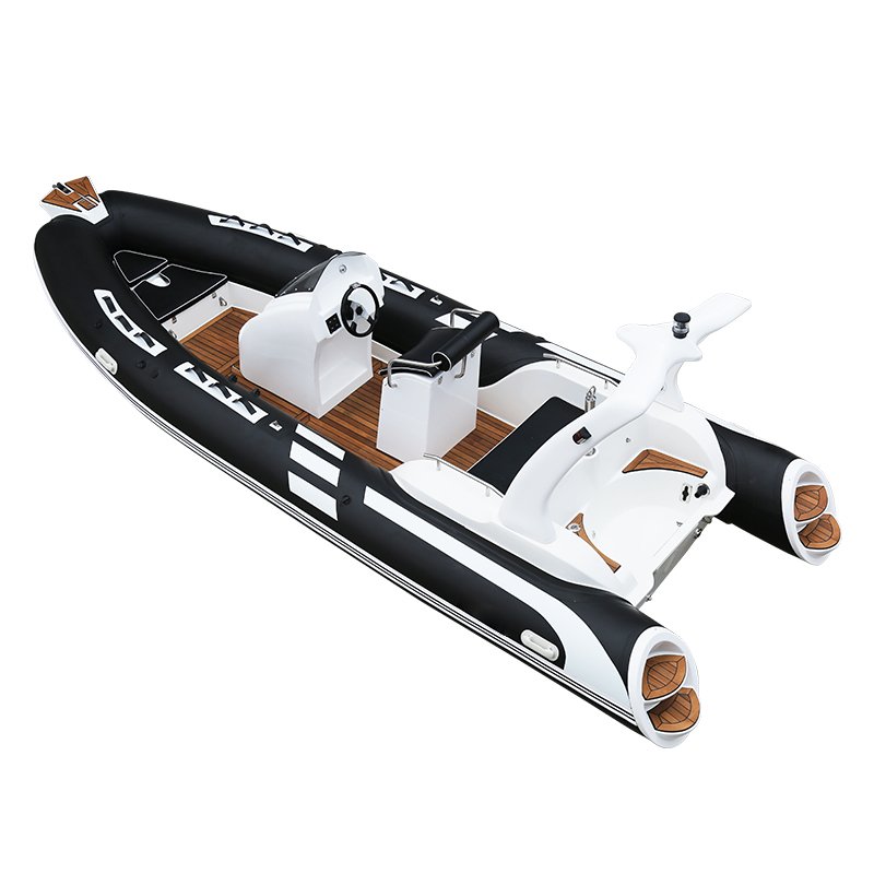 Haohai 22ft New Hypalon Rigid Inflatable Rib Boat with Outboard Engine Fiberglass Sport Yacht for Sale