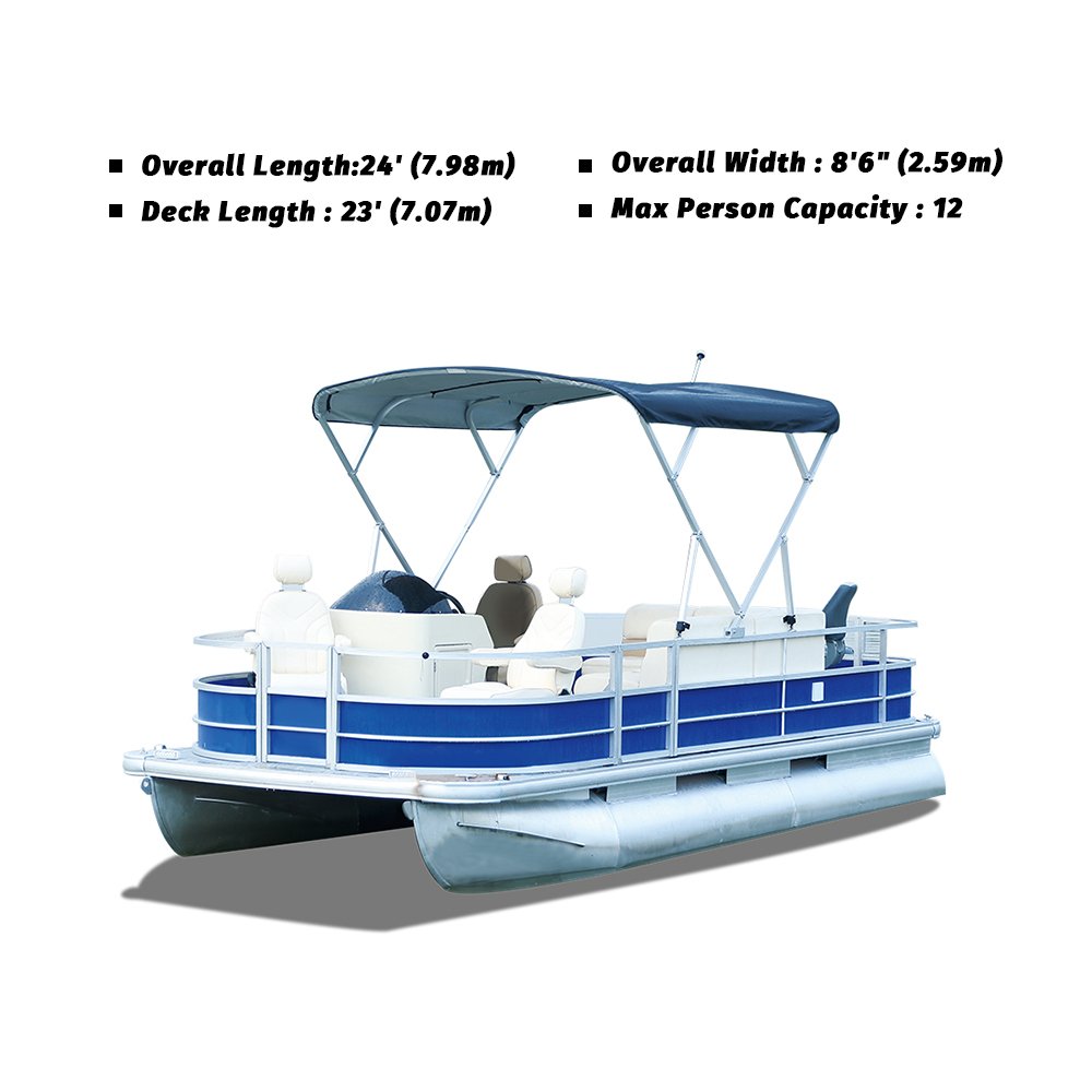 12-Person Inflatable Aluminum Luxury Yacht Floating Pontoon Boat for Sport and Fishing Inboard Engine Made in China