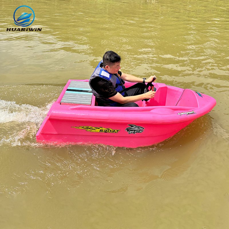 Karting Boat Factory Custom Mini New Design PE Material Speed Inboard Engine Karting Jet Boat for Water Park