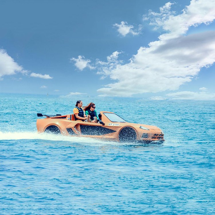 Stylish Yacht Design Jet Car Boat for Sea Ocean Water Sports Inboard Engine Fiberglass Hull for Entertainment and Fun