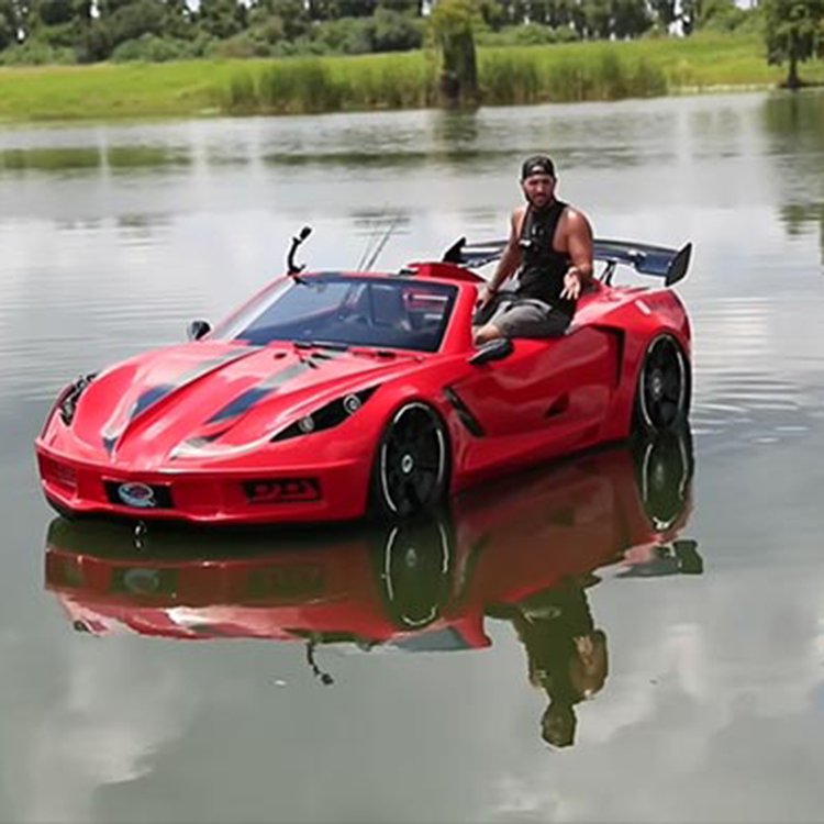 Stylish Yacht Design Jet Car Boat for Sea Ocean Water Sports Inboard Engine Fiberglass Hull for Entertainment and Fun