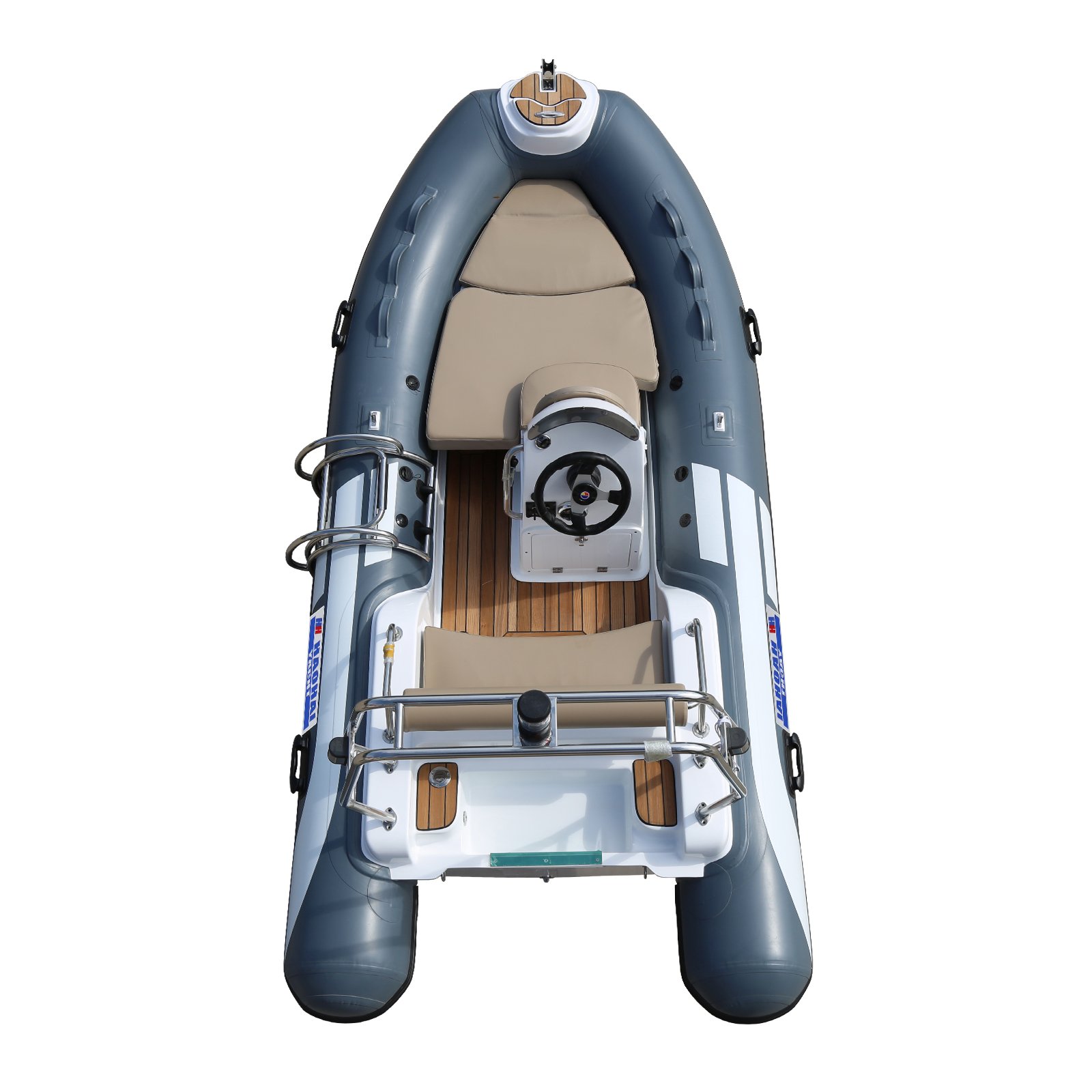 Haote Small Racing Aluminum PVC Inflatable Rib Boat Barcavetroresin Plastic for Fishing Drifting Fiberglass Material Engine
