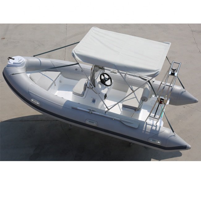 14.1ft Inflatable RIB Boat Fiberglass Hypalon Sport RIB Optional 4.3m RIB Floor Fishing Lake CE Certified Sale China Engine