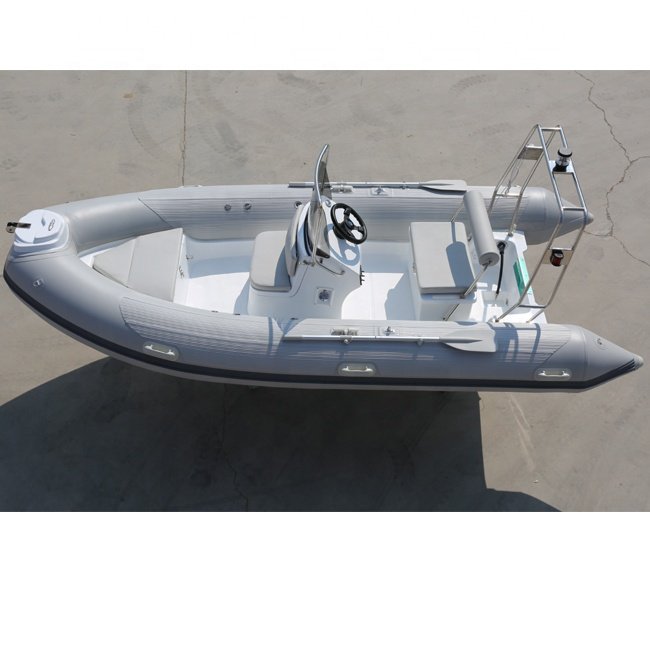 14.1ft Inflatable RIB Boat Fiberglass Hypalon Sport RIB Optional 4.3m RIB Floor Fishing Lake CE Certified Sale China Engine