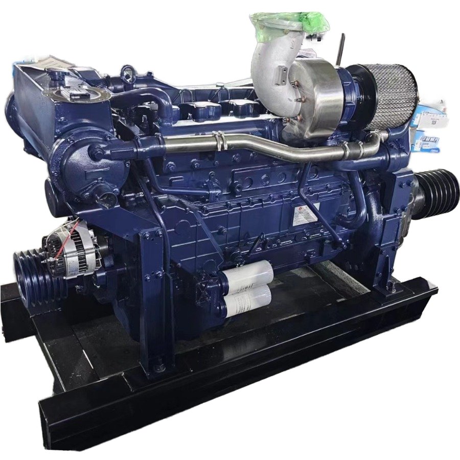 Weichai Wd12 Series Turbocharged Inline 400hp 4 Stroke 6 Cylinder Marine Diesel Boat Engine 21-Year Water-Cooled Wd12c400-21
