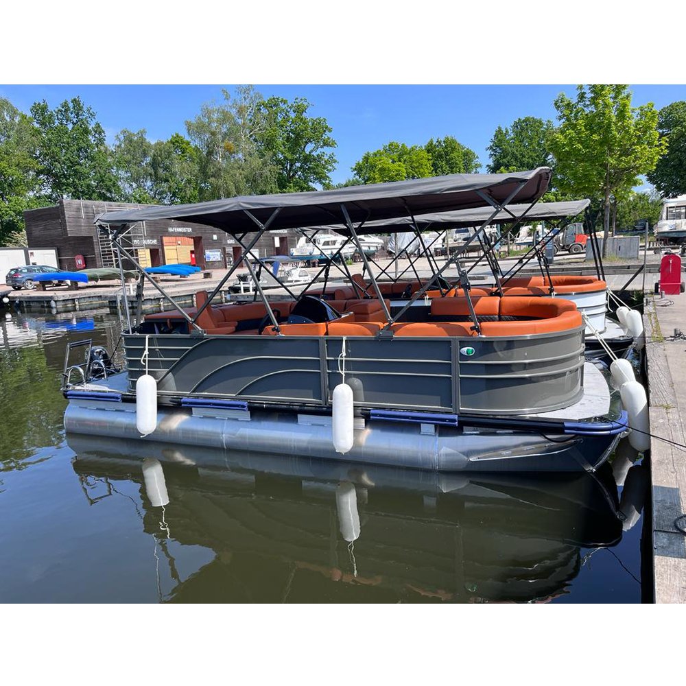 Aluminum Outboard Engine Yacht 6m Party Pontoon Boat Rental for Resort Water Villas and Entertainment for River Use