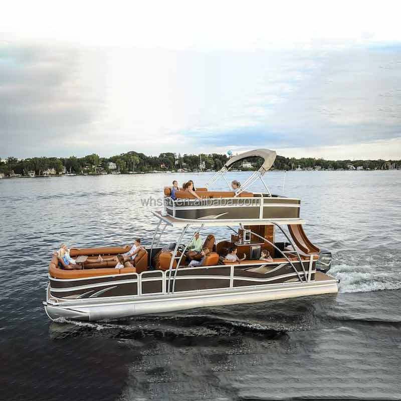 Customized Europe Popular Aluminum 9.5m Comfortable Family Holiday Pontoon Boat for Sale