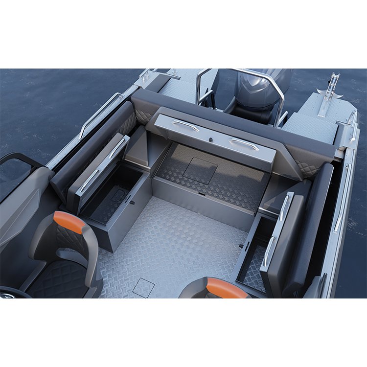 All-Welded Aluminum 19ft Fishing Speed Boat with Engine Combo Set for Outdoor Surfing
