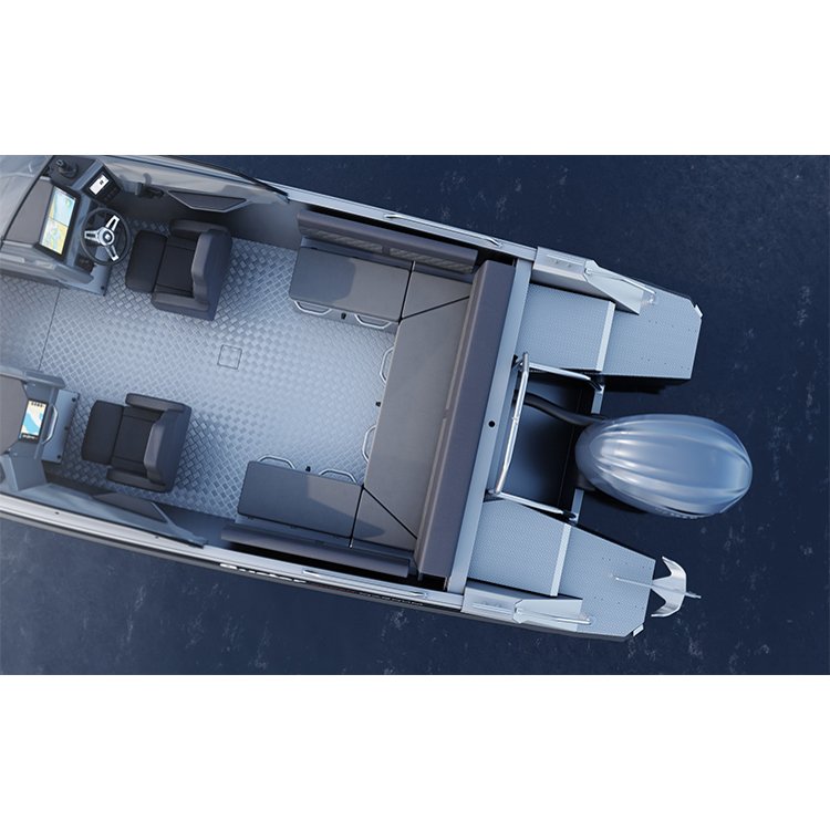 All-Welded Aluminum 19ft Fishing Speed Boat with Engine Combo Set for Outdoor Surfing
