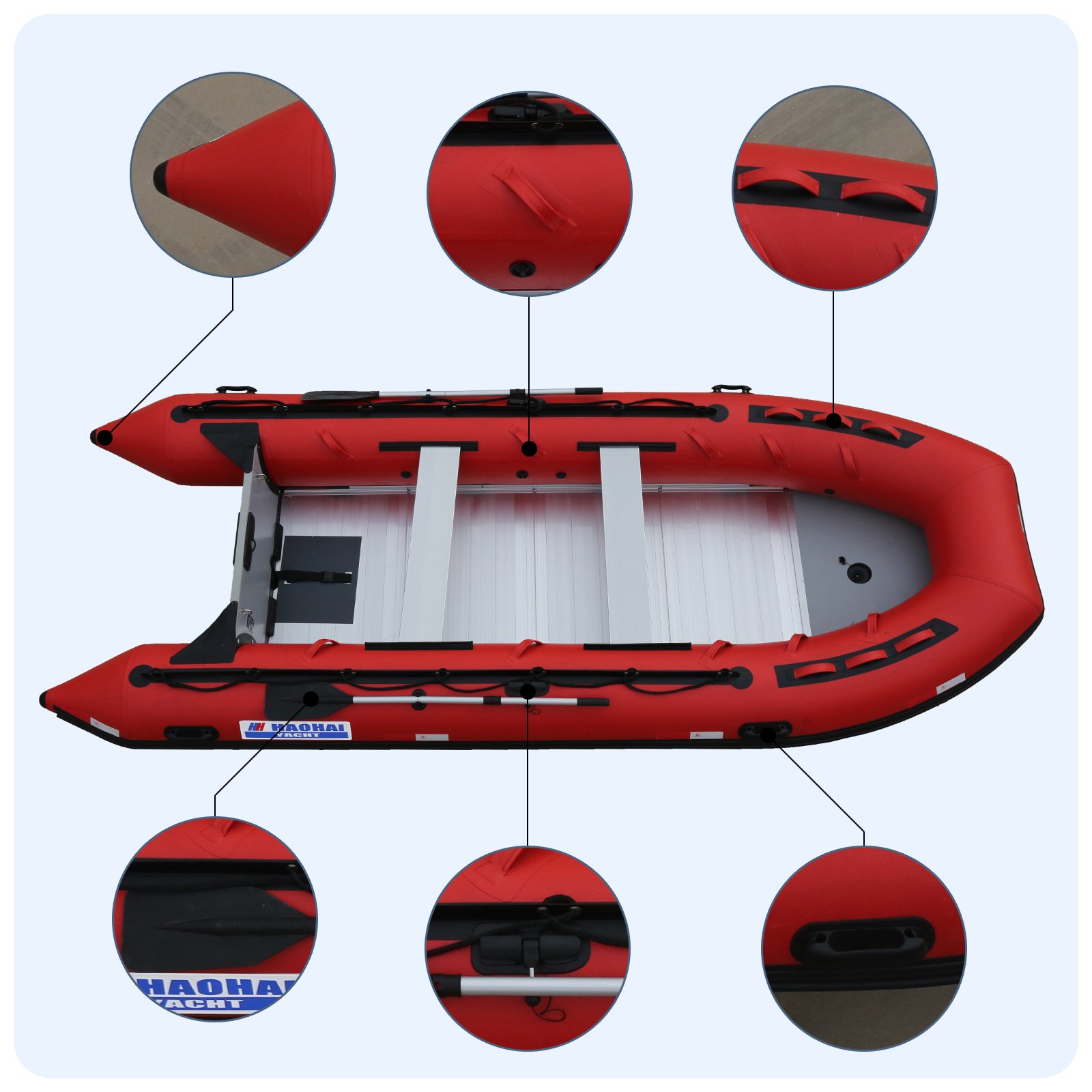 Custom Made CE Certified Rowing Yacht Logo New Fishing Aluminum Kayak PVC inflatable PE Hull Speed Vessel Pontoon Raft Jet Boat