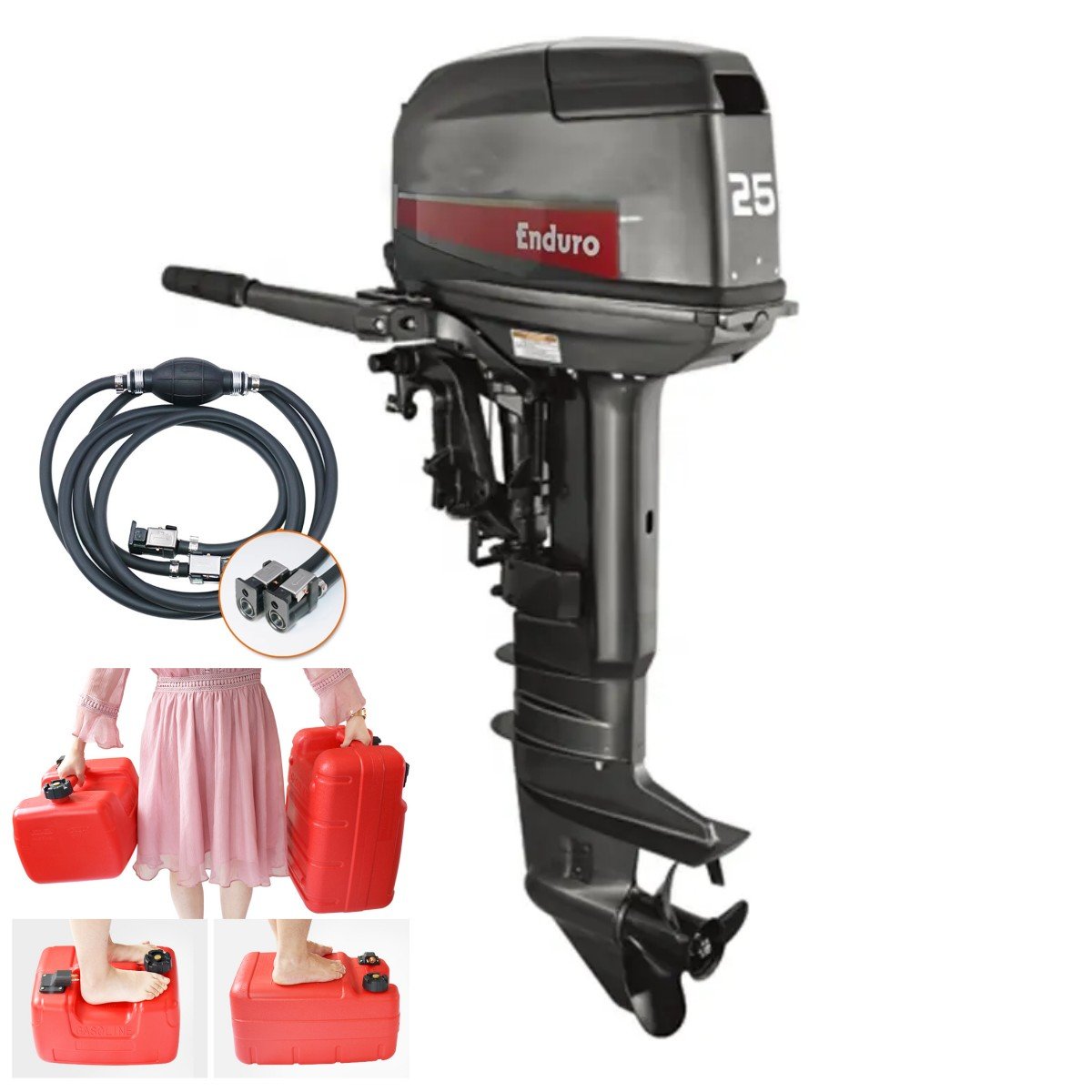 2 Stroke 25hp Small Outboard Motors Engine Long Shaft Boat Engine Compatible with YAMAHA