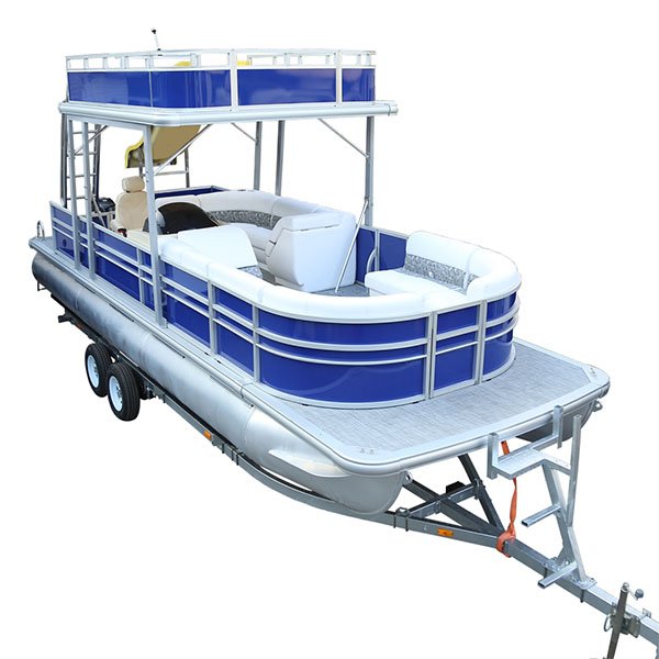 Kinocean Ecocampor Double Decker Custom Big Aluminium Fishing and Party Pontoon Boat With Dressing Room