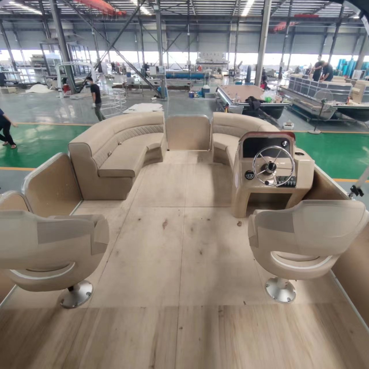 Gospel 700 Aluminum Sport Yacht 6m Outboard Engine Pontoon Boat for Party & Leisure