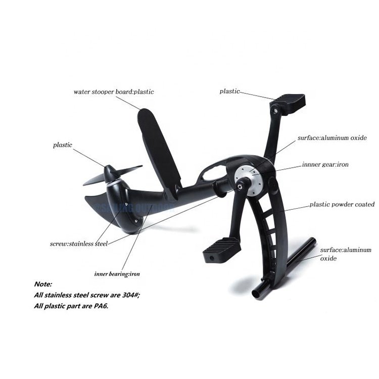 Sailing Outdoor Propel Pedales Motor System Power for Fishing Boat With Foot Drive Pedal Propeller for Sale(Not the Whole Kayak)