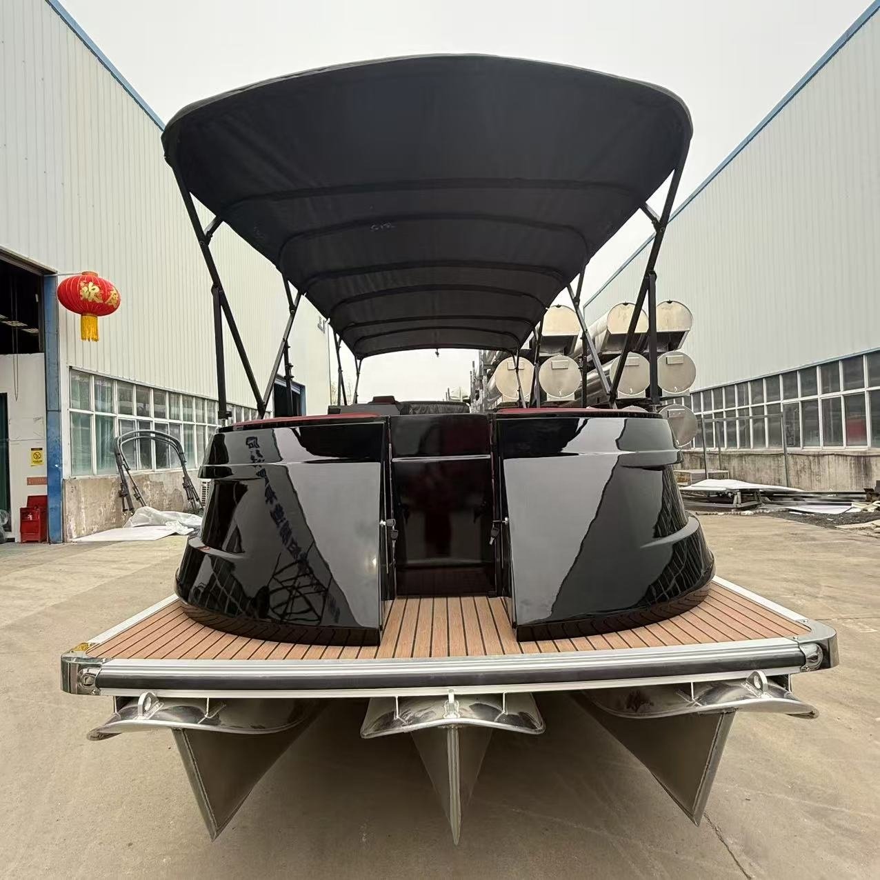 2025 New Design Unique 25ft Aluminum Sport Pontoon Boat Floating Sailing Yacht for Recreational Fishing Cruising Sightseeing