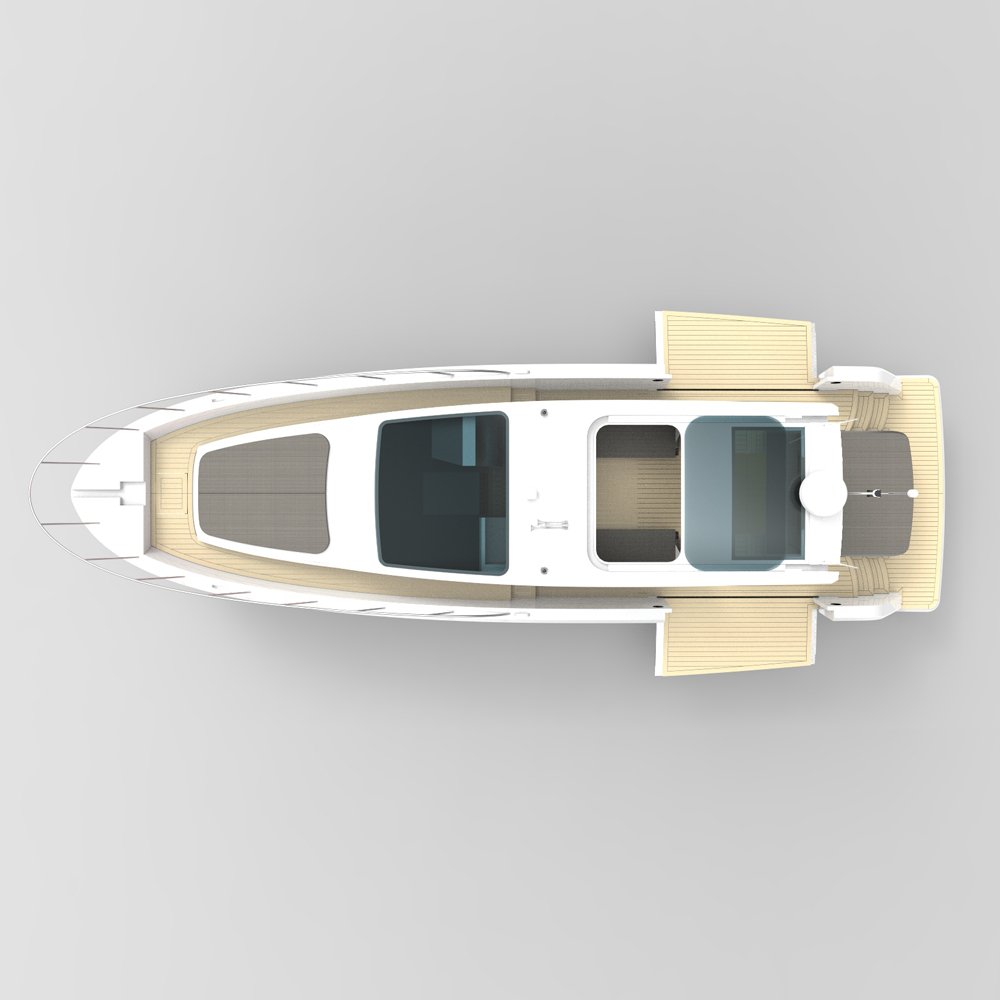 High Quality 41FT Aluminum Luxury Cabin Boat with Outboard Engine Small Yacht from Factory Direct Pricing