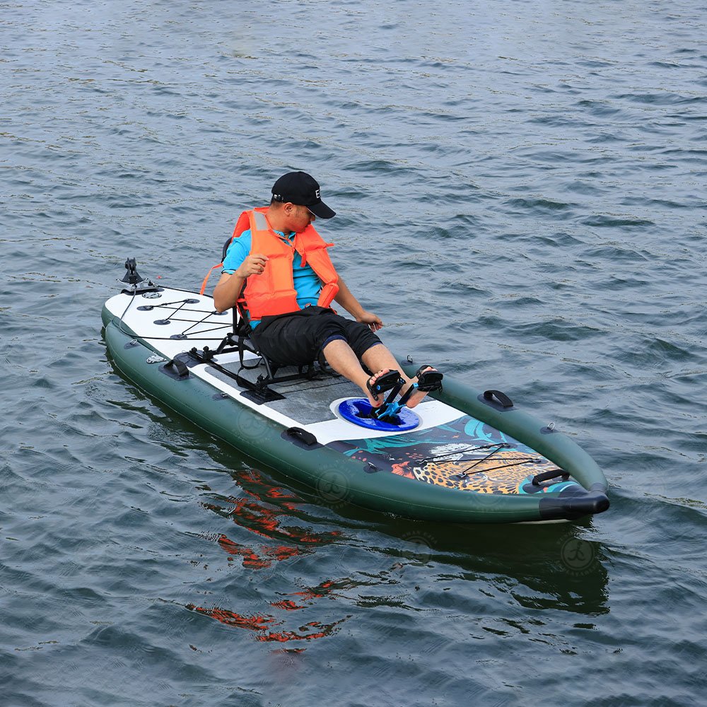 New Design Inflatable Fishing Boat with Pump, Portable Backpack Belly Boat for Adults Fishing