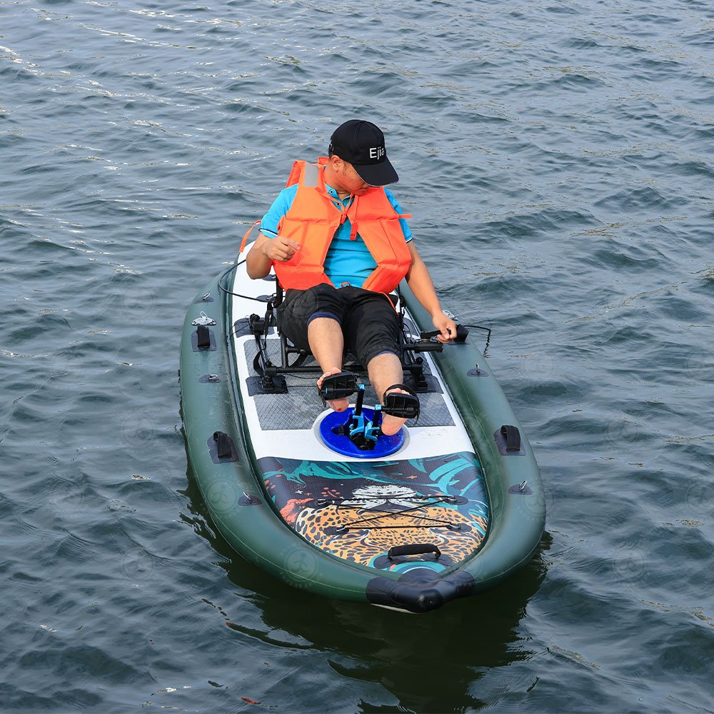 New Design Inflatable Fishing Boat with Pump, Portable Backpack Belly Boat for Adults Fishing