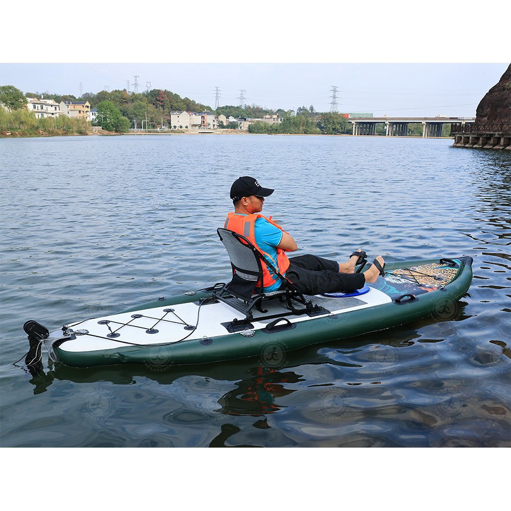 New Design Inflatable Fishing Boat with Pump, Portable Backpack Belly Boat for Adults Fishing