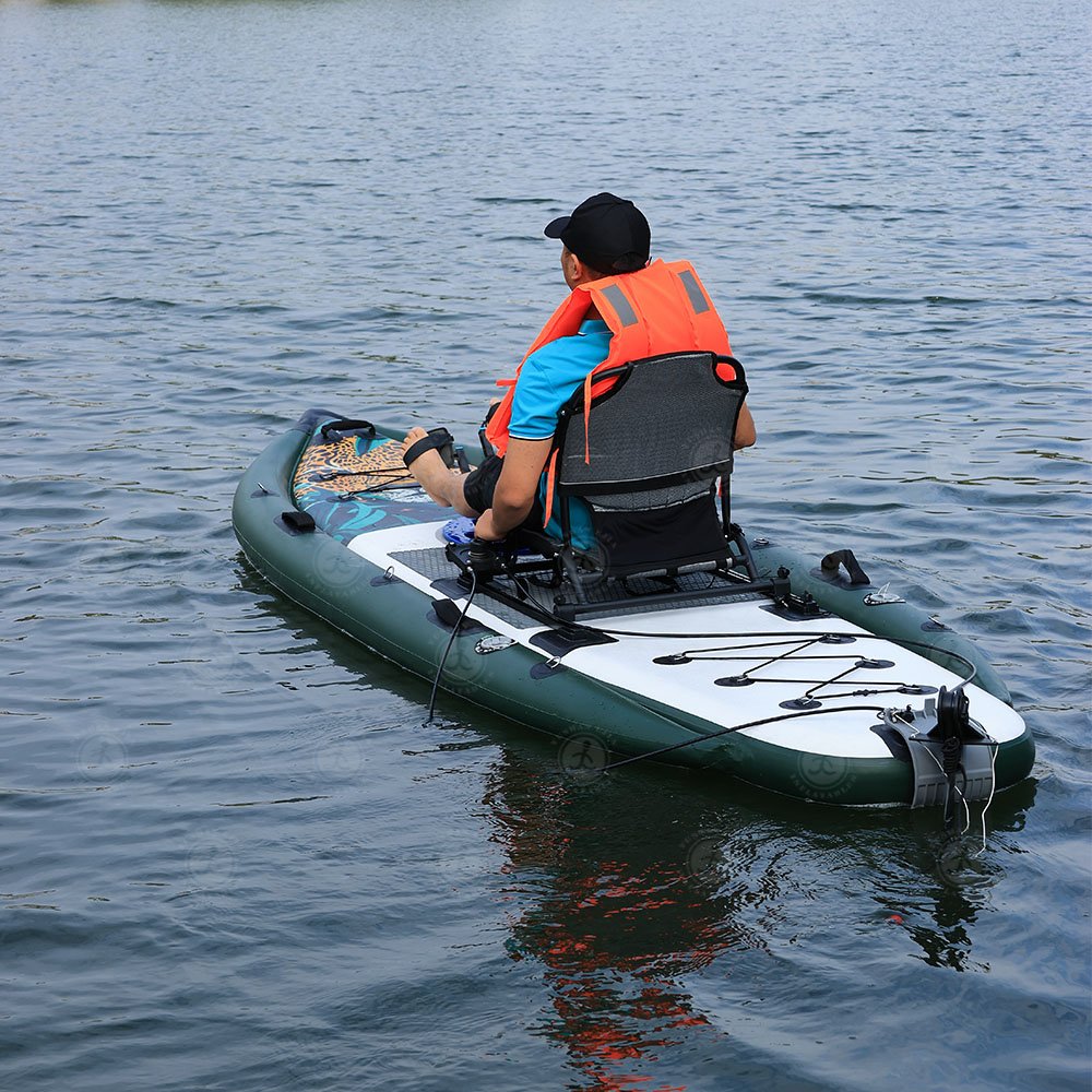 New Design Inflatable Fishing Boat with Pump, Portable Backpack Belly Boat for Adults Fishing