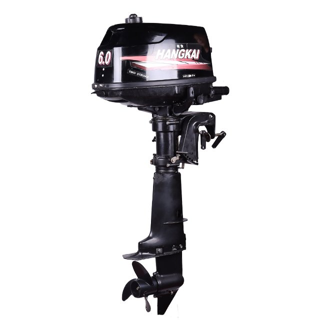 HANGKAI 9.9hp Long Shaft 2 Stroke Outboard Motor Gasoline Fuel Inflatable Fishing Boat Engine with Water Cooling CDI System