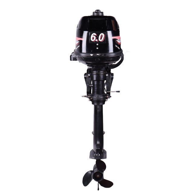 HANGKAI 9.9hp Long Shaft 2 Stroke Outboard Motor Gasoline Fuel Inflatable Fishing Boat Engine with Water Cooling CDI System