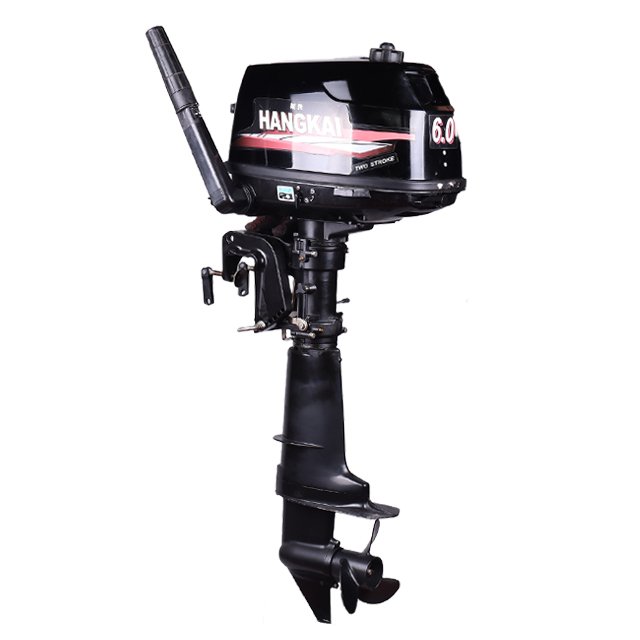 HANGKAI 9.9hp Long Shaft 2 Stroke Outboard Motor Gasoline Fuel Inflatable Fishing Boat Engine with Water Cooling CDI System