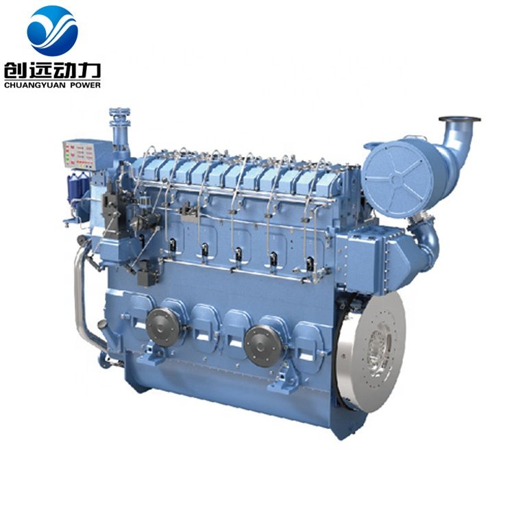 CW6200 WEICHAI Power 6 Cylinder 4 Stroke High Speed China Fishing Boat Marine diesel Engine