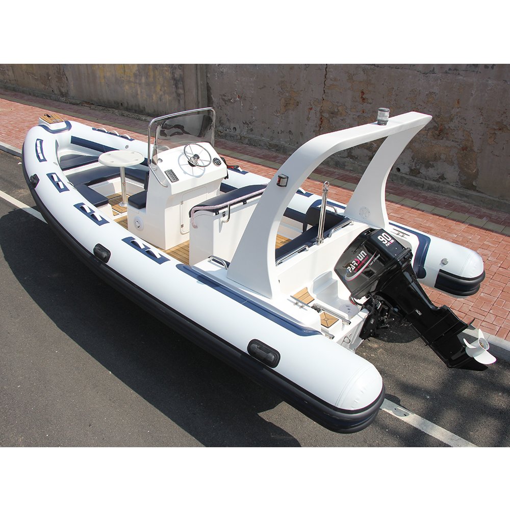 CNWAGNER High Quality Catamaran Style Fiberglass Sport Yacht Inflatable Fishing Boat with Outboard Engine Direct Supplier China