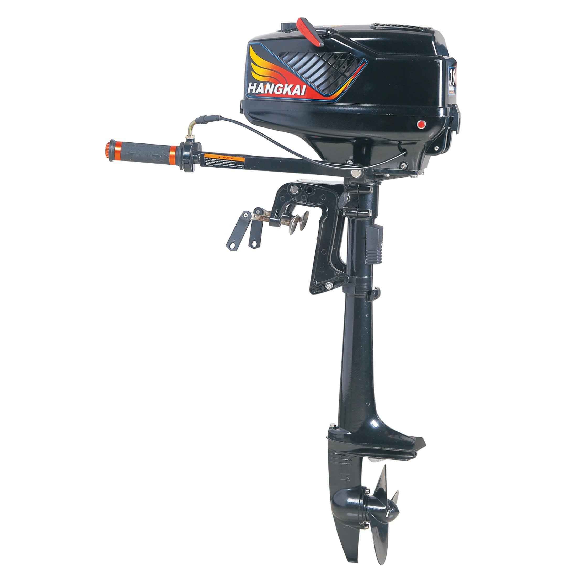 HANGKAI 3.6hp Outboard Motor 2-Stroke Fishing Boat Engine Water and Air Cooling Standard CDI System Motor Fuera De Borda