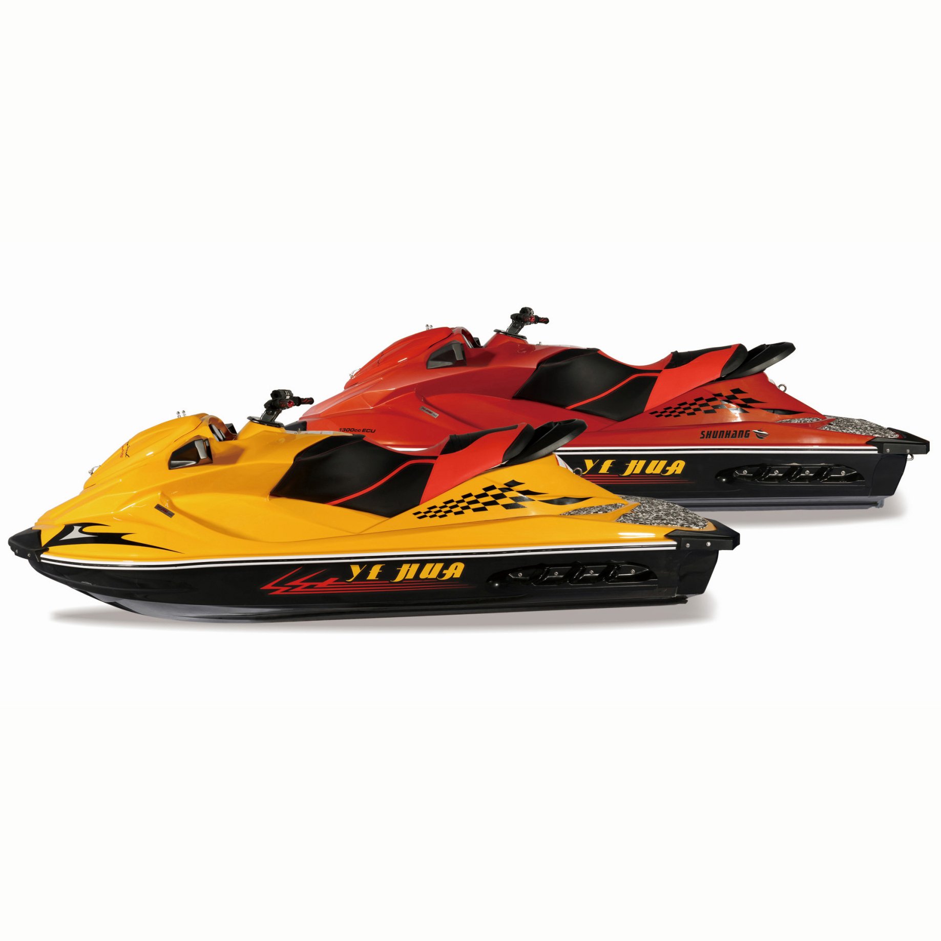 China Made 1300cc Adults 3-person Gasoline Powered Water-cooled 4-stroke Mini Water Jet Ski Jet Boat Motorboat for Sale 60km/h