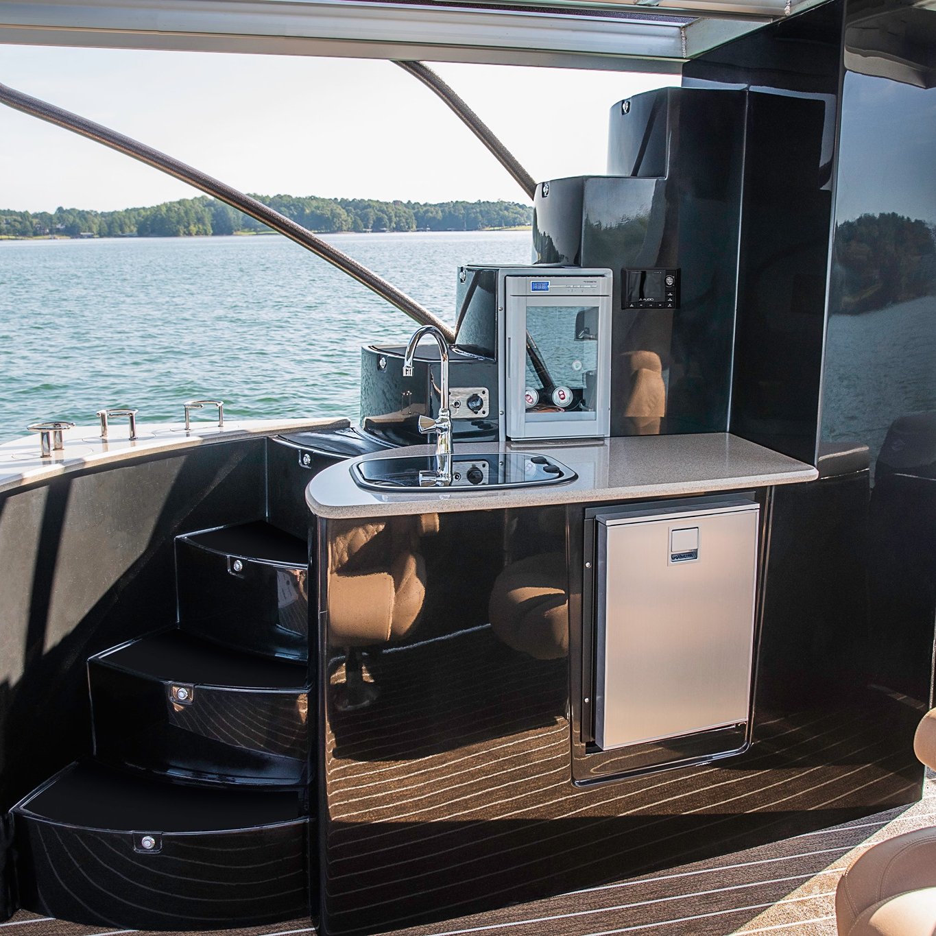 Kinocean Best Luxury Cruising Aluminum Pontoon House Boat for Families Equipped with Outboard Engine