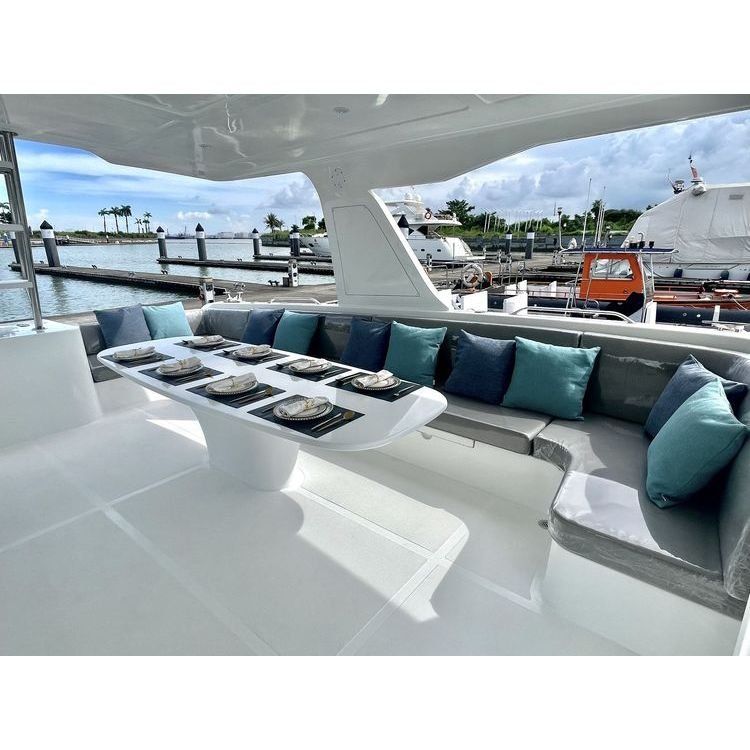 Manufacturer Luxury Yacht Modern Speed Power Boat Pontoon Catamaran Inboard Engine Aluminum Hull for Fishing