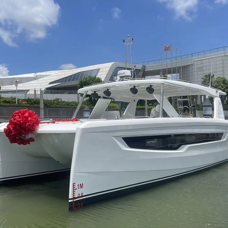Manufacturer Luxury Yacht Modern Speed Power Boat Pontoon Catamaran Inboard Engine Aluminum Hull for Fishing