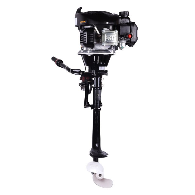 HANGKAI 2-Stroke 5HP Outboard Engine New Air Cooled Gasoline Fishing Boat Motor with Manual Starting System