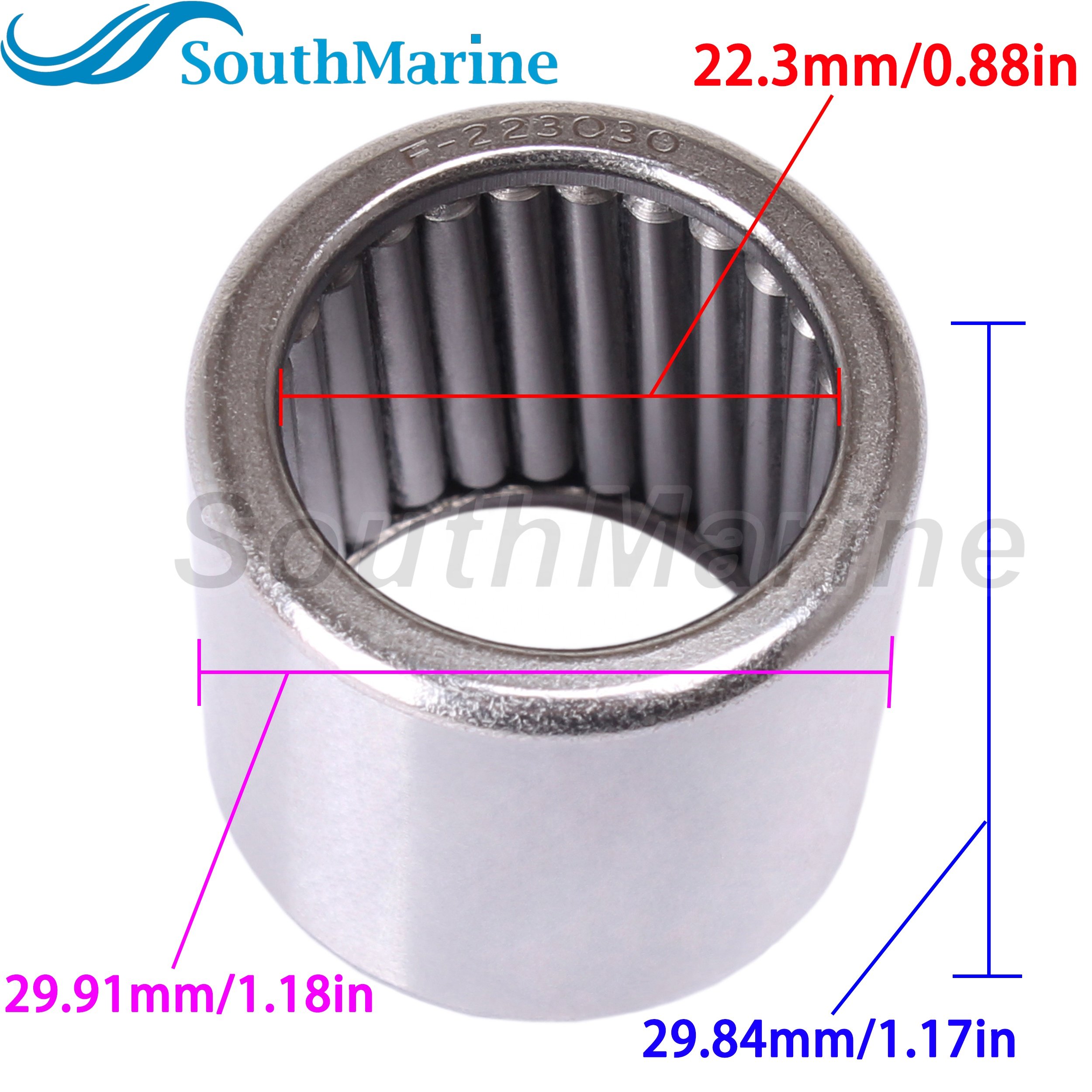 Boat Motor 09263-22039 Needle Roller Bearing for Suzuki DT40 DF40 DF50 DF60, 345-60211-0 345602110M for Tohatsu Nissan 40HP 50HP