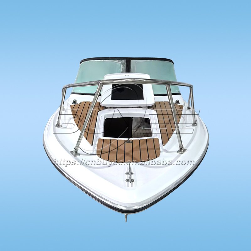Affordable 5.5 Meters Fast Speed Sea Used Fiberglass Hull Fishing Boat Luxury Yacht Stern Drive Engine
