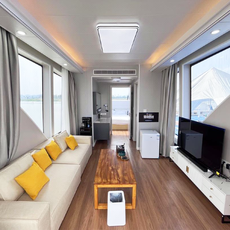 Luxury Floating Aluminium House Boat Water Entertainment Restaurant's Dream Yacht Inflatable Sailing Yacht Outboard Engine EVA