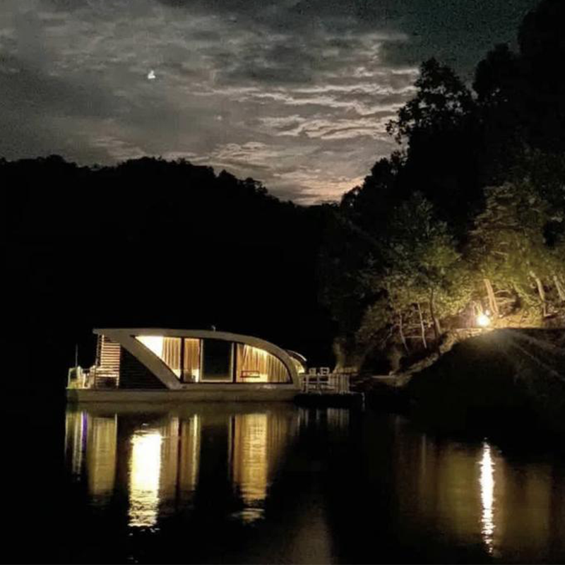 Luxury Floating Aluminium House Boat Water Entertainment Restaurant's Dream Yacht Inflatable Sailing Yacht Outboard Engine EVA