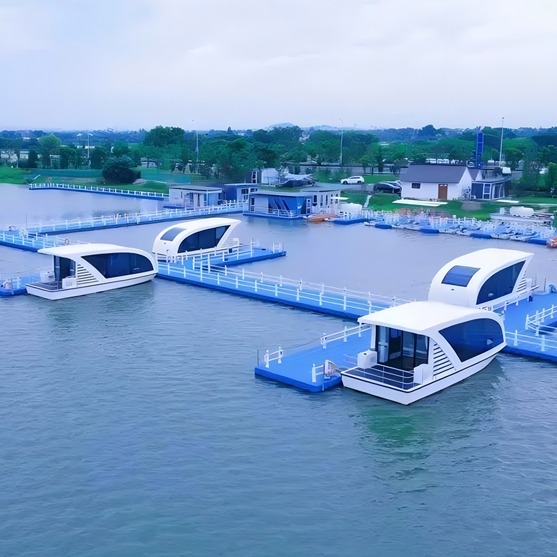 Luxury Floating Aluminium House Boat Water Entertainment Restaurant's Dream Yacht Inflatable Sailing Yacht Outboard Engine EVA