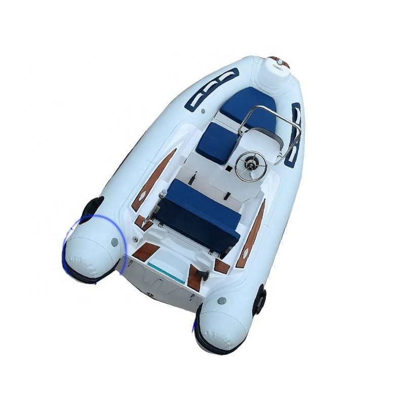 New Luxury Fiberglass Rigid Hull PVC Hypalon RIB Fishing Boat Dinghy CE Inflatable Boat Customized Rigid Inflatable Boat Sale