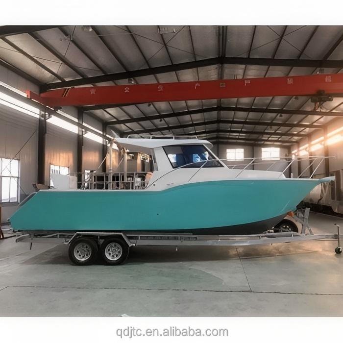 Wholesale Customized 8.1m 26.5ft Aluminum Alloy Outboard Engine Speed Yacht Fishing Boat with Enclosed Cabin for Sports