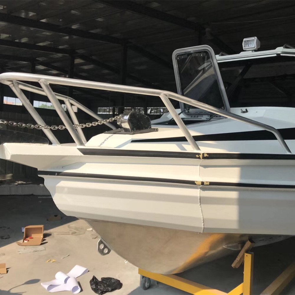 Factory Direct Sale 750 Rear Racked Aluminum Pontoon Fishing Boat With Engine Combo Set for Outdoor Usage